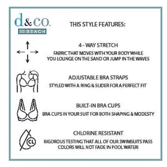 Denim & Co. Beach Sweetheart Front Skirt Swim Dress - Picture 5 of 5